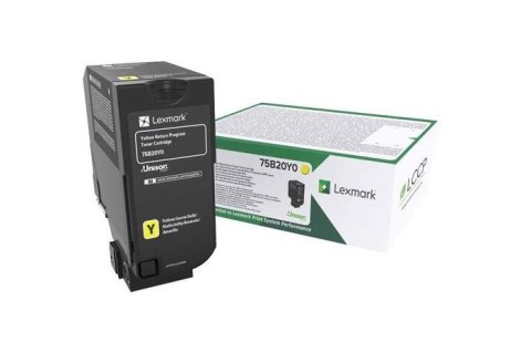Oryginalny Toner Yellow Lexmark CS727, CS728, CX727 (75B20Y0)