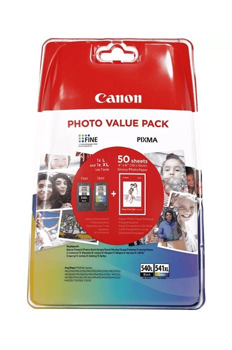 Oryginalny Tusz CMYK Canon PG-540L, PG540L, CL-541XL, CL541XL (5224B012AA, 5224B007)
