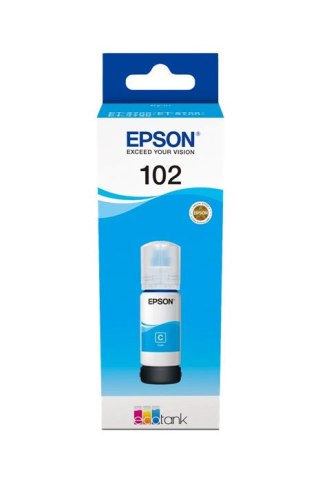 Oryginalny Tusz w butelce Cyan Epson 102 (T03R2, C13T03R240)